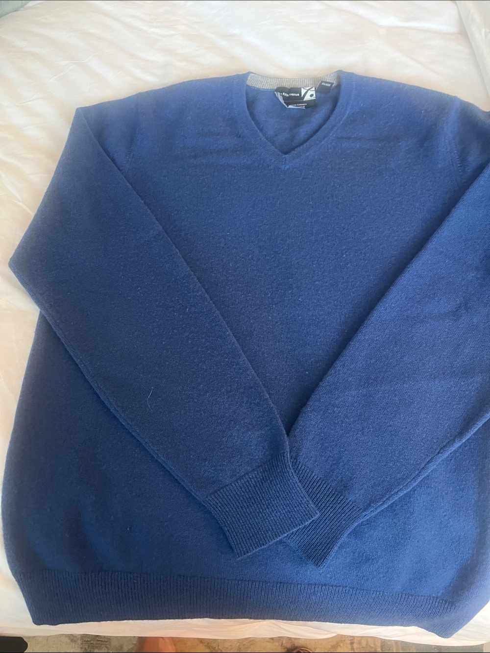 Saks Fifth Avenue Men's V-Neck Sweater - Navy Blue
